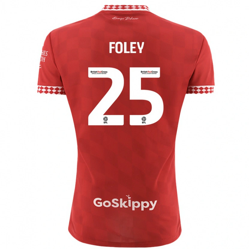 Danxen Kvinder Erin Foley #25 Rød Hjemmebane Spillertrøjer 2024/25 Trøje T-Shirt