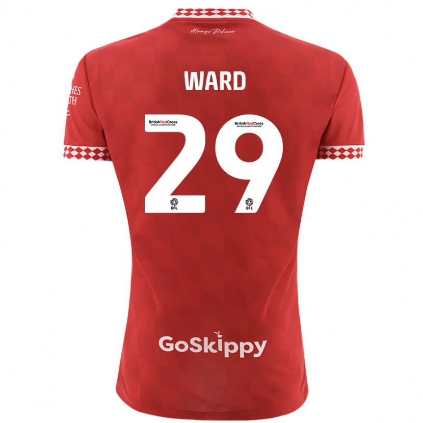 Danxen Kvinder Mari Ward #29 Rød Hjemmebane Spillertrøjer 2024/25 Trøje T-Shirt