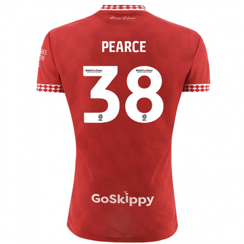 Danxen Kvinder Manon Pearce #38 Rød Hjemmebane Spillertrøjer 2024/25 Trøje T-Shirt