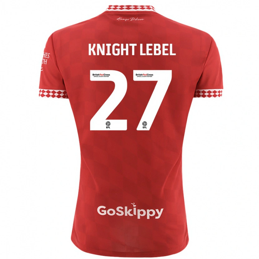 Danxen Kvinder Jamie Knight-Lebel #27 Rød Hjemmebane Spillertrøjer 2024/25 Trøje T-Shirt