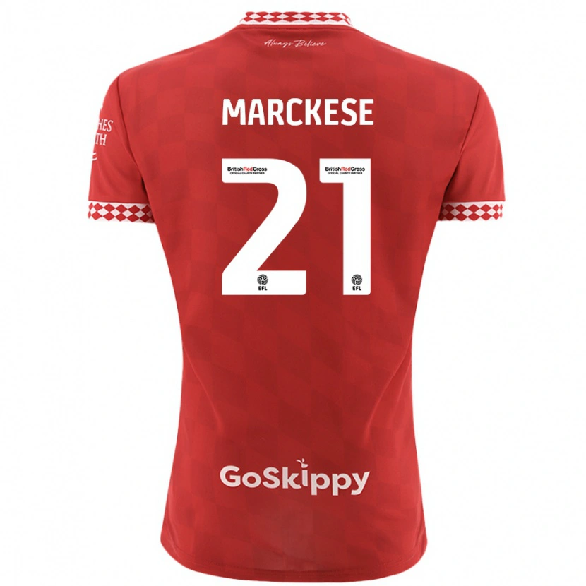 Danxen Kvinder Kaylan Marckese #21 Rød Hjemmebane Spillertrøjer 2024/25 Trøje T-Shirt