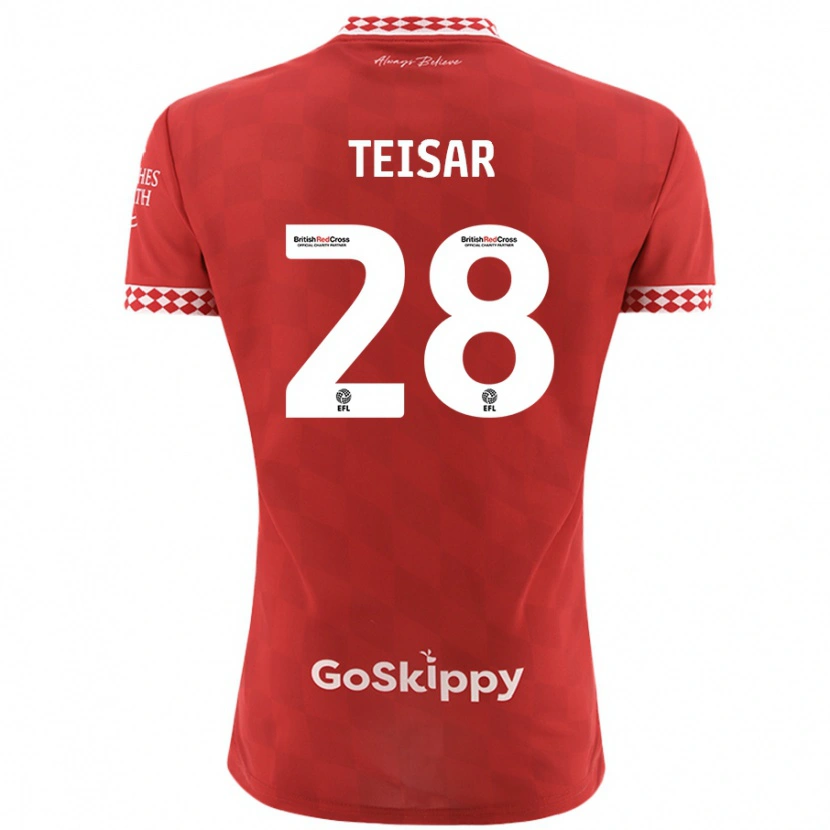 Danxen Kvinder Tianna Teisar #28 Rød Hjemmebane Spillertrøjer 2024/25 Trøje T-Shirt