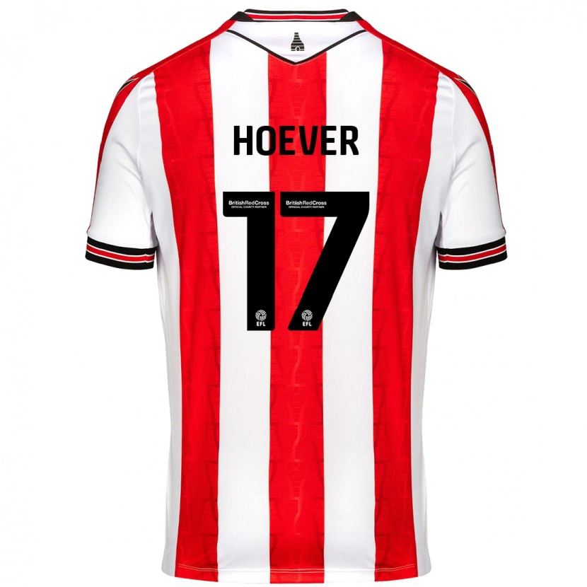 Danxen Kvinder Ki-Jana Hoever #17 Rød Hvid Hjemmebane Spillertrøjer 2024/25 Trøje T-Shirt