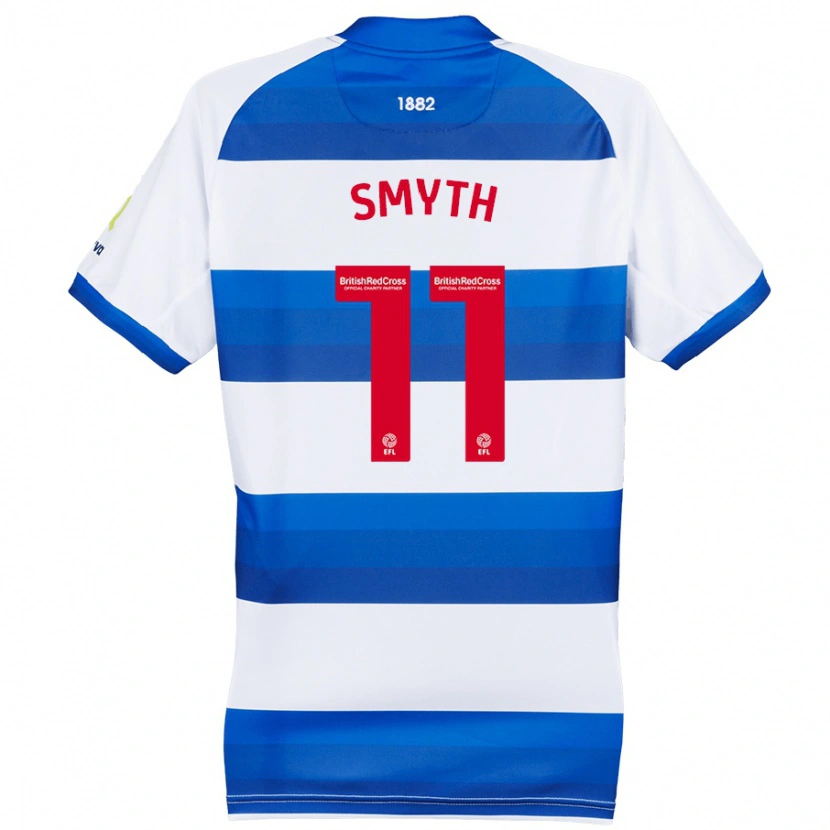 Danxen Kvinder Paul Smyth #11 Hvid Blå Hjemmebane Spillertrøjer 2024/25 Trøje T-Shirt
