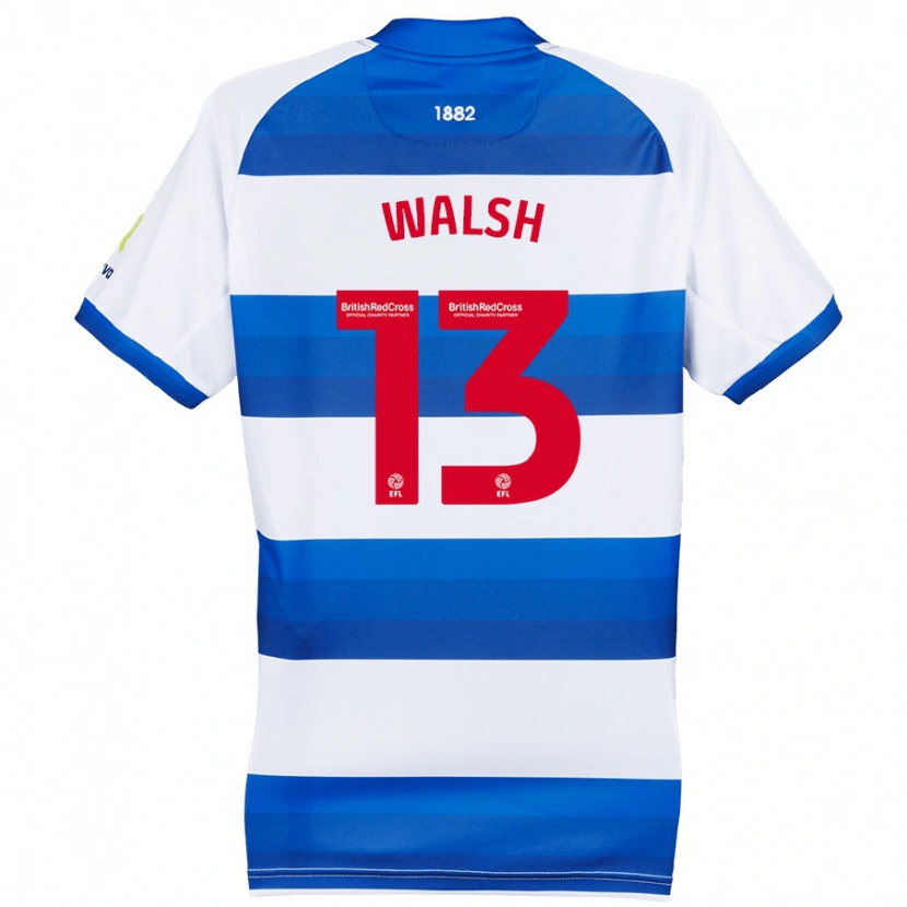 Danxen Kvinder Joe Walsh #13 Hvid Blå Hjemmebane Spillertrøjer 2024/25 Trøje T-Shirt