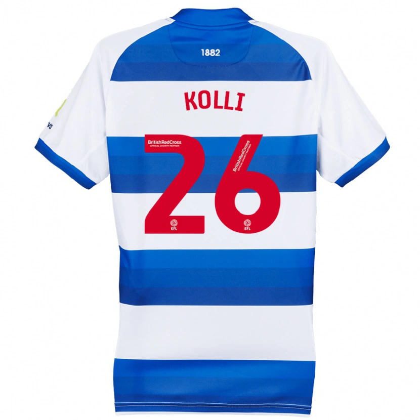 Danxen Kvinder Rayan Kolli #26 Hvid Blå Hjemmebane Spillertrøjer 2024/25 Trøje T-Shirt