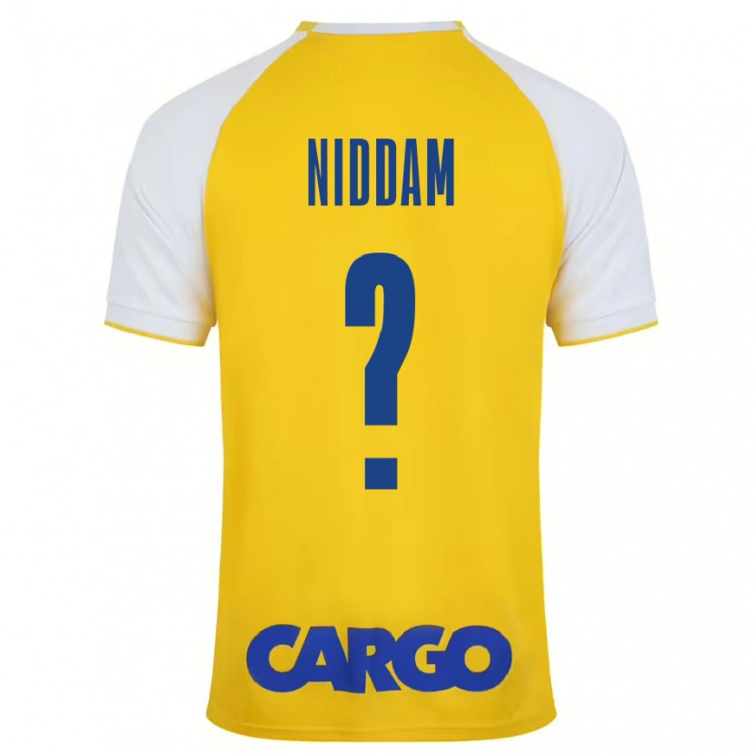 Danxen Kvinder Nadav Niddam #0 Gul Hvid Hjemmebane Spillertrøjer 2024/25 Trøje T-Shirt