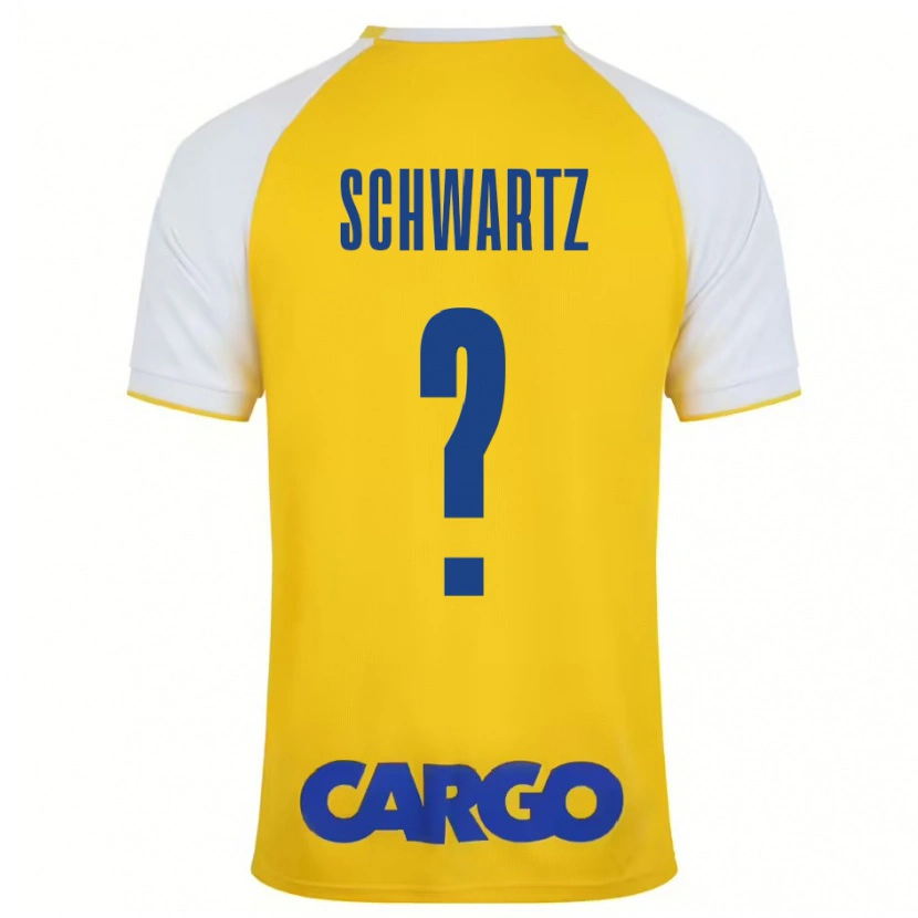 Danxen Kvinder Noam Schwartz #0 Gul Hvid Hjemmebane Spillertrøjer 2024/25 Trøje T-Shirt