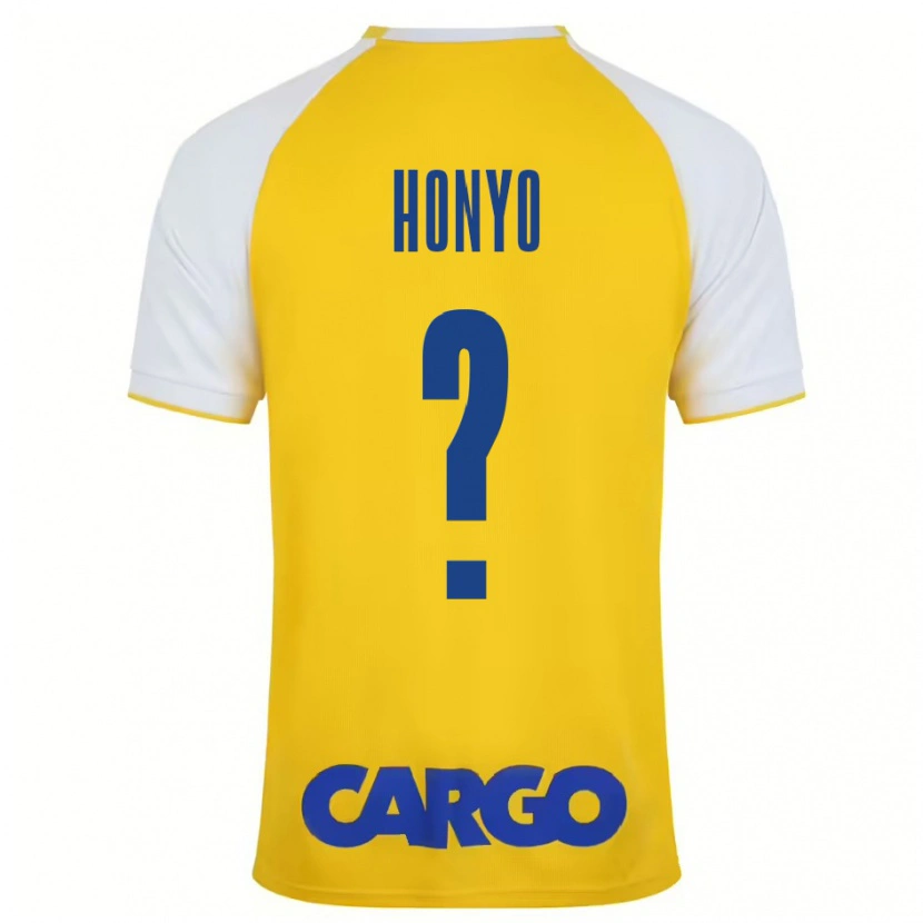 Danxen Kvinder Yoav Honyo #0 Gul Hvid Hjemmebane Spillertrøjer 2024/25 Trøje T-Shirt