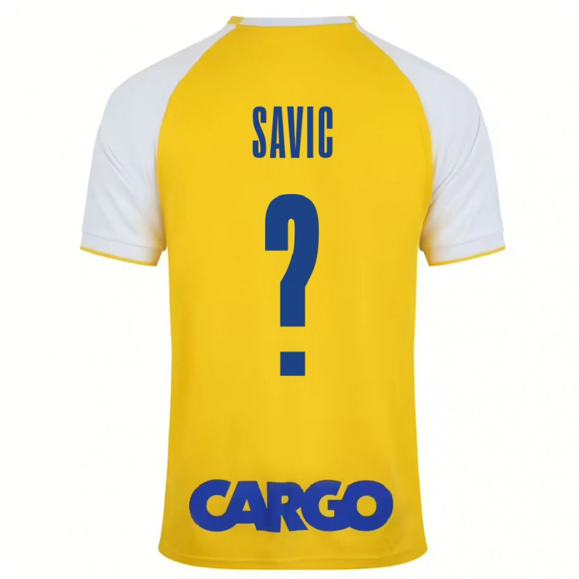 Danxen Kvinder Rom Savic #0 Gul Hvid Hjemmebane Spillertrøjer 2024/25 Trøje T-Shirt