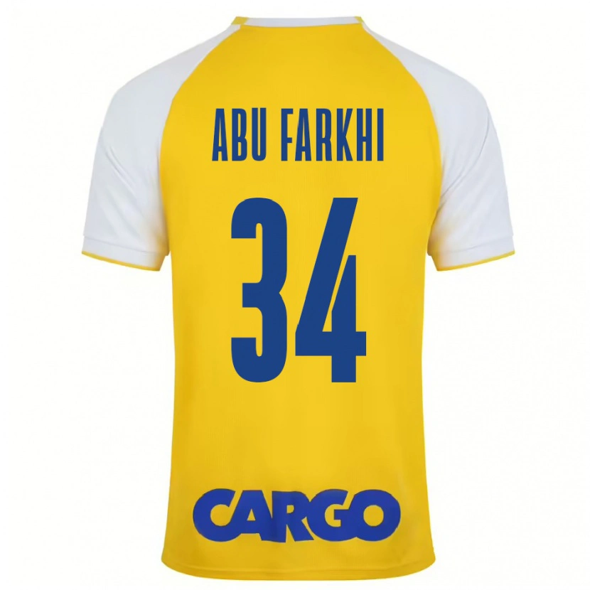 Danxen Kvinder Sayed Abu Farkhi #34 Gul Hvid Hjemmebane Spillertrøjer 2024/25 Trøje T-Shirt