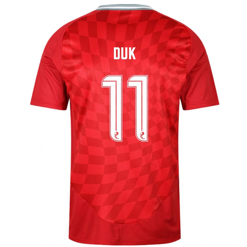 Danxen Kvinder Duk #11 Rød Hjemmebane Spillertrøjer 2024/25 Trøje T-Shirt