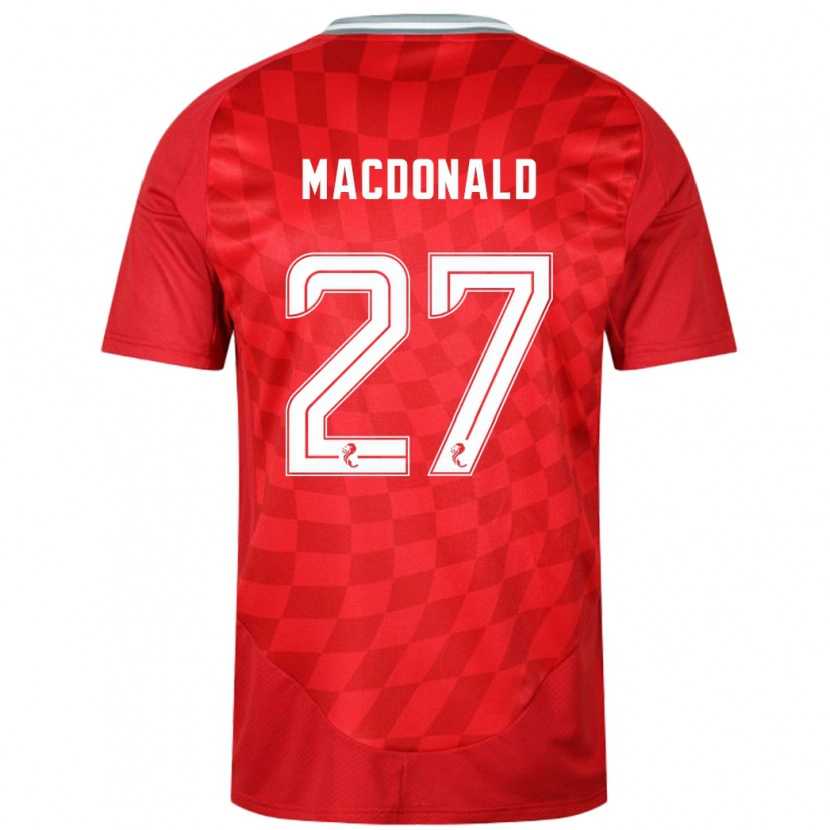 Danxen Kvinder Angus Macdonald #27 Rød Hjemmebane Spillertrøjer 2024/25 Trøje T-Shirt