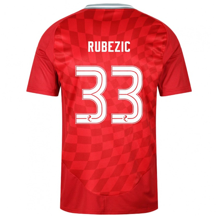 Danxen Kvinder Slobodan Rubezic #33 Rød Hjemmebane Spillertrøjer 2024/25 Trøje T-Shirt
