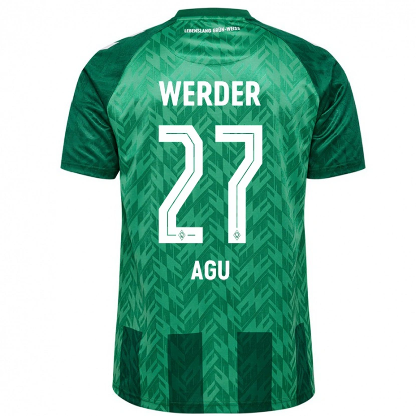 Danxen Kvinder Felix Agu #27 Grøn Hjemmebane Spillertrøjer 2024/25 Trøje T-Shirt