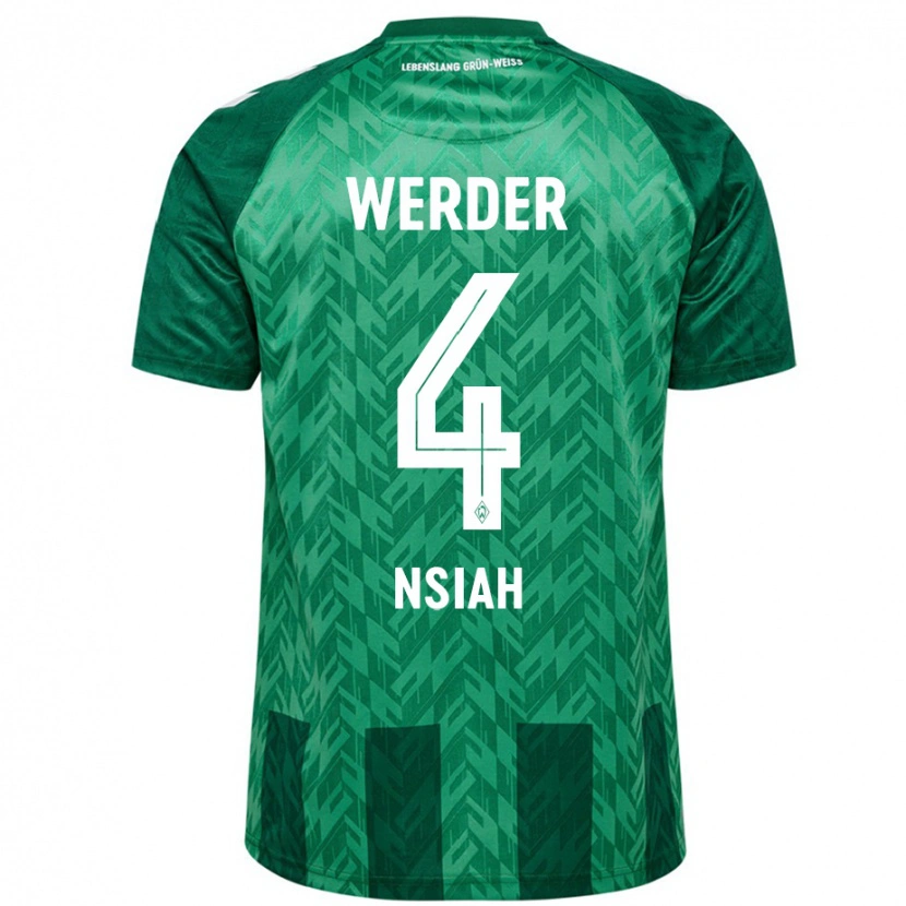 Danxen Kvinder Menson Nsiah #4 Grøn Hjemmebane Spillertrøjer 2024/25 Trøje T-Shirt