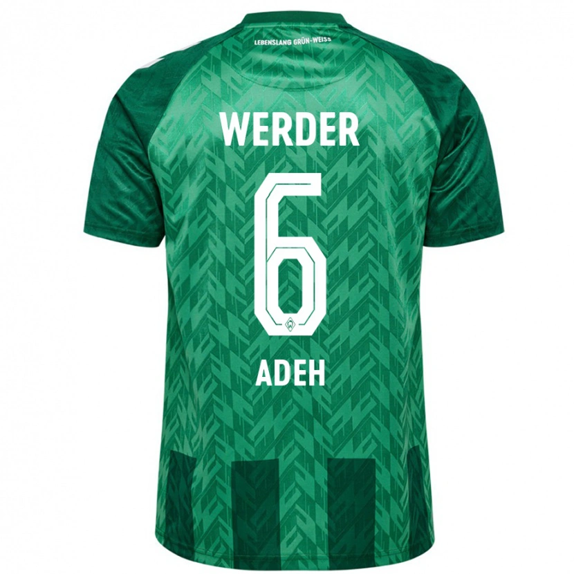 Danxen Kvinder Wesley Adeh #6 Grøn Hjemmebane Spillertrøjer 2024/25 Trøje T-Shirt