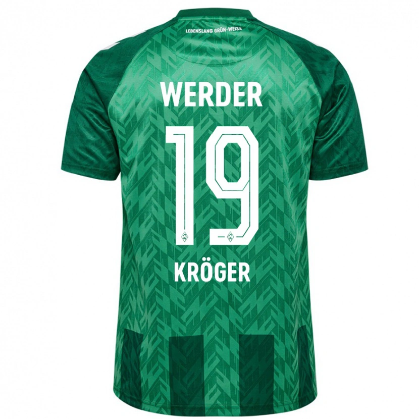 Danxen Kvinder Moritz Kröger #19 Grøn Hjemmebane Spillertrøjer 2024/25 Trøje T-Shirt