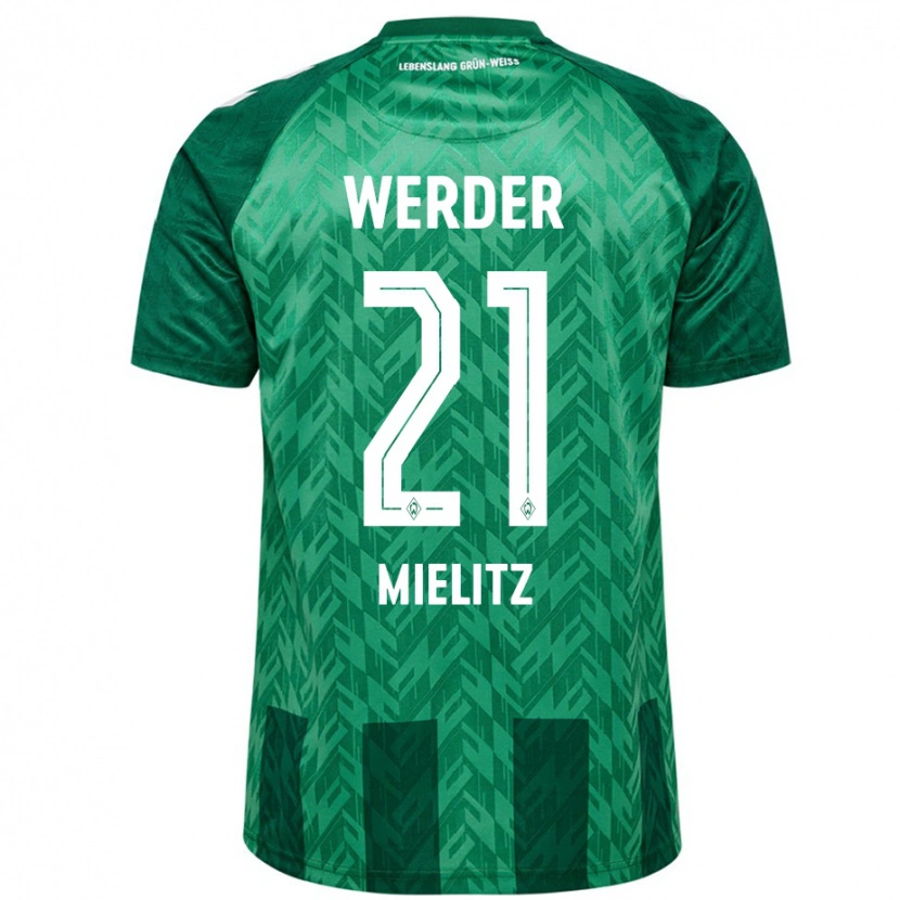 Danxen Kvinder Sebastian Mielitz #21 Grøn Hjemmebane Spillertrøjer 2024/25 Trøje T-Shirt