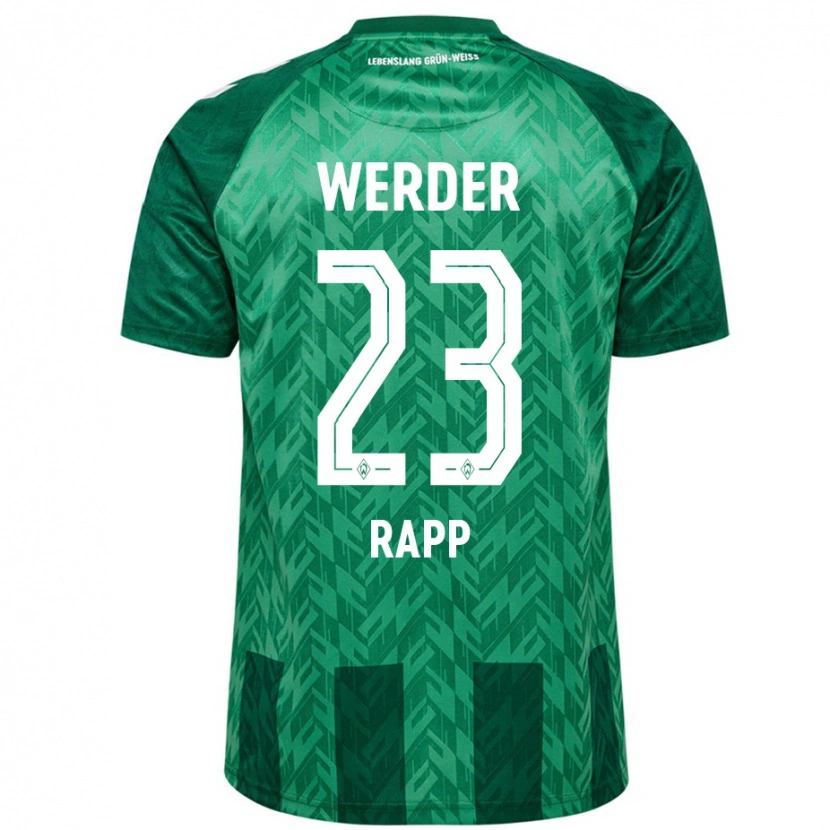 Danxen Kvinder Nicolai Rapp #23 Grøn Hjemmebane Spillertrøjer 2024/25 Trøje T-Shirt