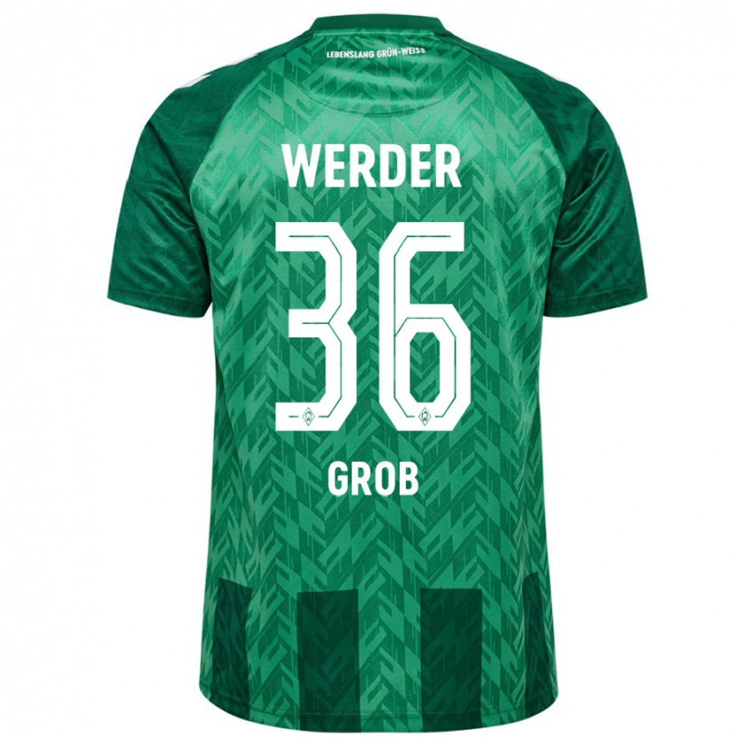 Danxen Kvinder Christian Groß #36 Grøn Hjemmebane Spillertrøjer 2024/25 Trøje T-Shirt
