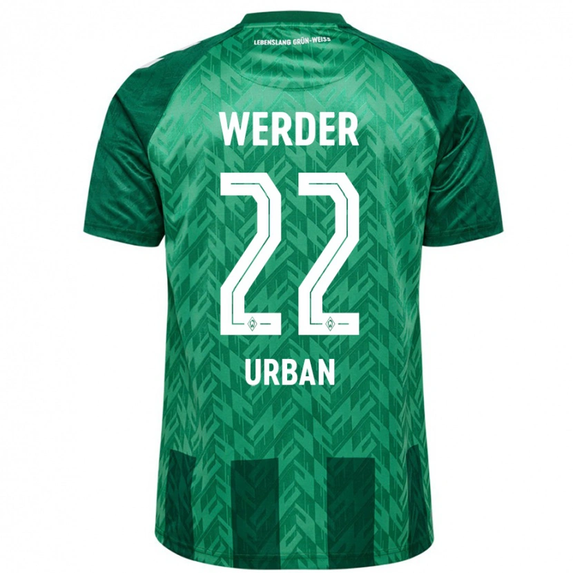 Danxen Kvinder Linus Urban #22 Grøn Hjemmebane Spillertrøjer 2024/25 Trøje T-Shirt
