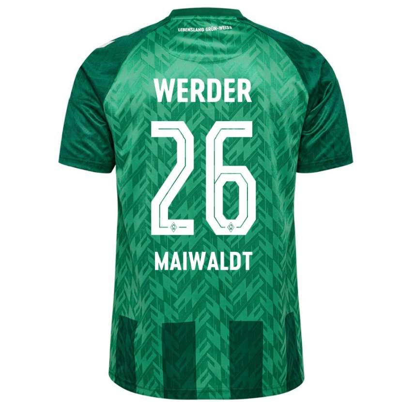 Danxen Kvinder Julius Maiwaldt #26 Grøn Hjemmebane Spillertrøjer 2024/25 Trøje T-Shirt
