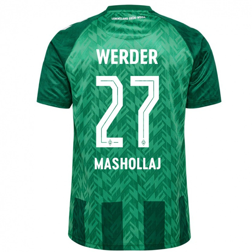Danxen Kvinder Benjamin Mashollaj #27 Grøn Hjemmebane Spillertrøjer 2024/25 Trøje T-Shirt
