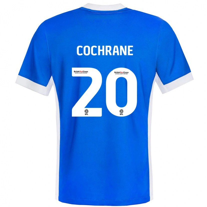 Danxen Kvinder Alex Cochrane #20 Blå Hvid Hjemmebane Spillertrøjer 2024/25 Trøje T-Shirt