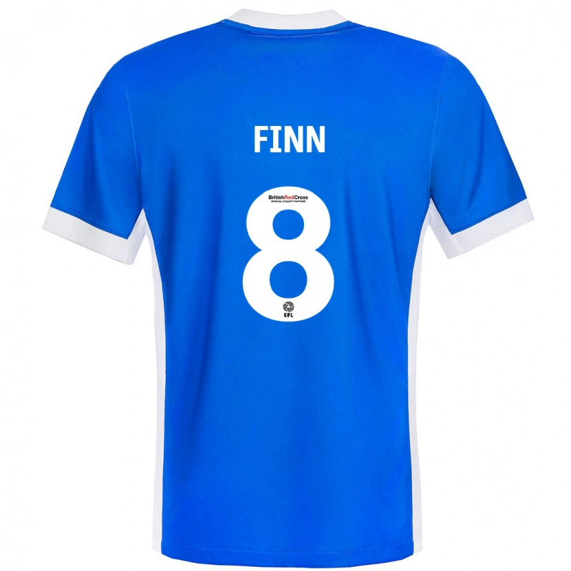 Danxen Kvinder Jamie Finn #8 Blå Hvid Hjemmebane Spillertrøjer 2024/25 Trøje T-Shirt