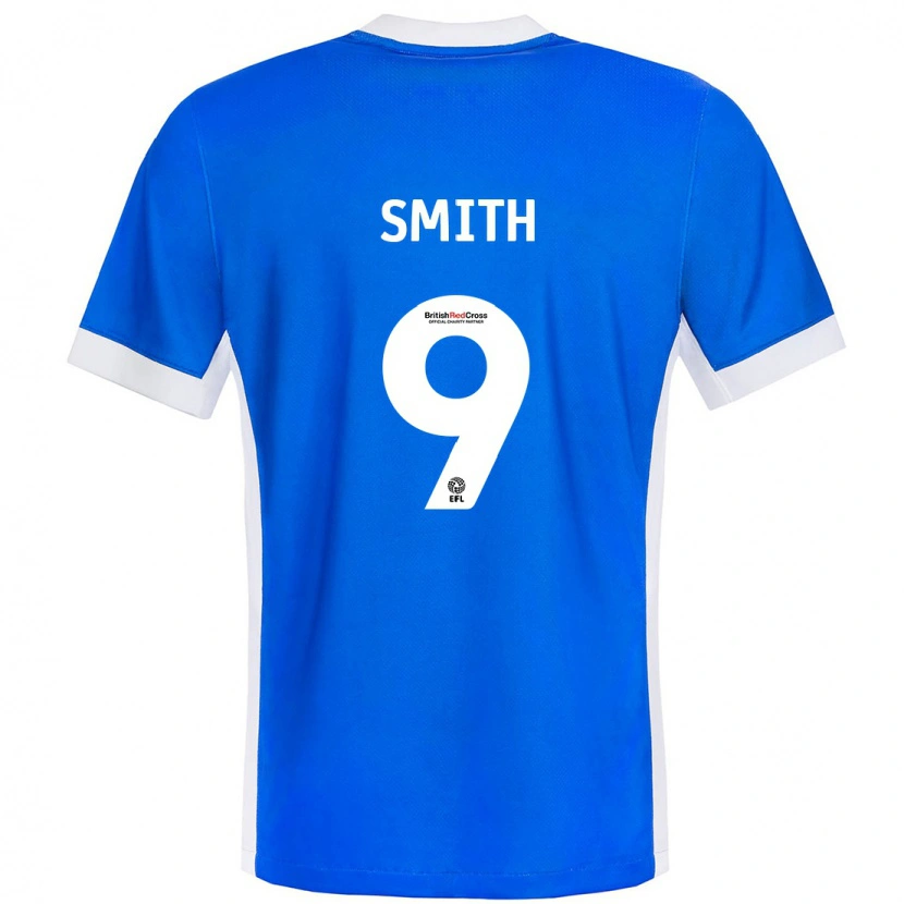 Danxen Kvinder Libby Smith #9 Blå Hvid Hjemmebane Spillertrøjer 2024/25 Trøje T-Shirt