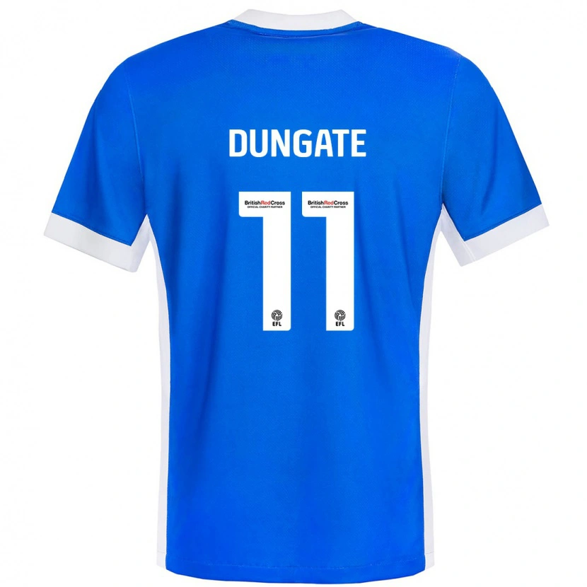 Danxen Kvinder Katie Dungate #11 Blå Hvid Hjemmebane Spillertrøjer 2024/25 Trøje T-Shirt