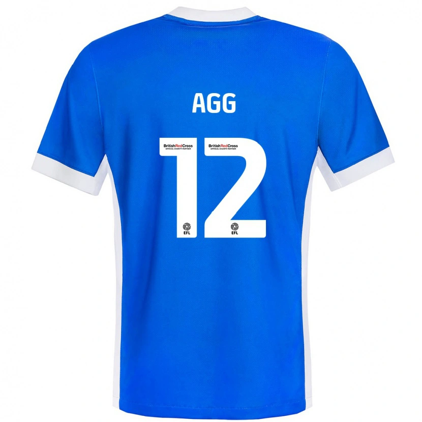 Danxen Kvinder Lily Agg #12 Blå Hvid Hjemmebane Spillertrøjer 2024/25 Trøje T-Shirt