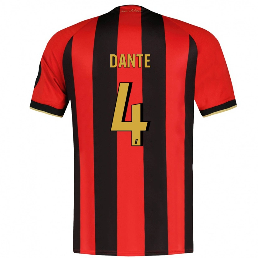 Danxen Kvinder Dante #4 Rød Sort Hjemmebane Spillertrøjer 2024/25 Trøje T-Shirt