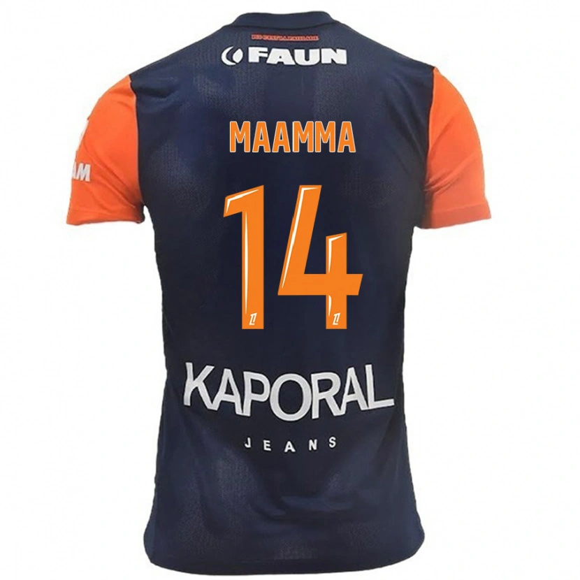 Danxen Kvinder Othmane Maamma #14 Marineblå Orange Hjemmebane Spillertrøjer 2024/25 Trøje T-Shirt