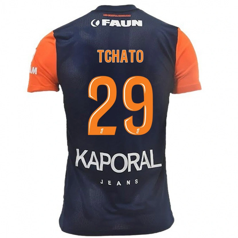 Danxen Kvinder Enzo Tchato #29 Marineblå Orange Hjemmebane Spillertrøjer 2024/25 Trøje T-Shirt