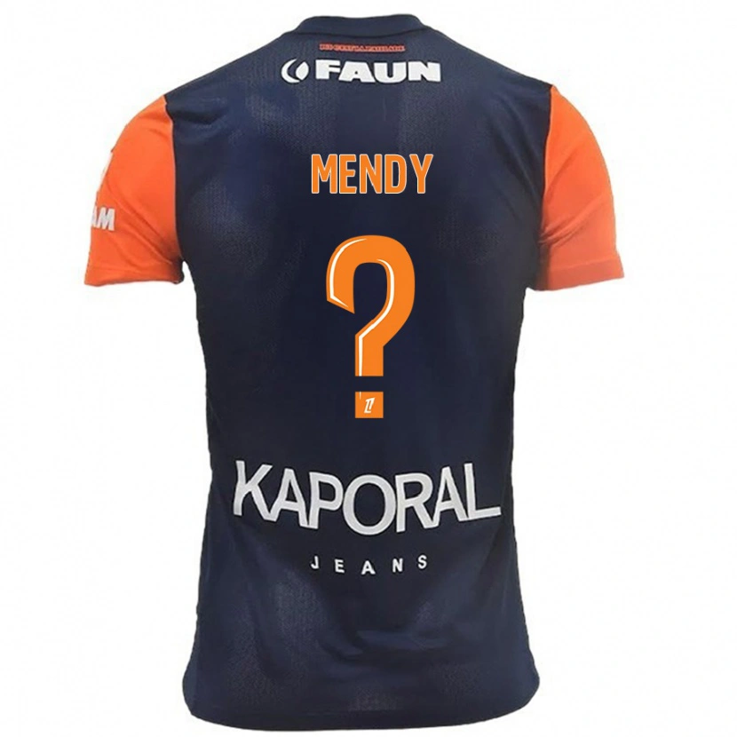 Danxen Kvinder Kélyan Mendy #0 Marineblå Orange Hjemmebane Spillertrøjer 2024/25 Trøje T-Shirt