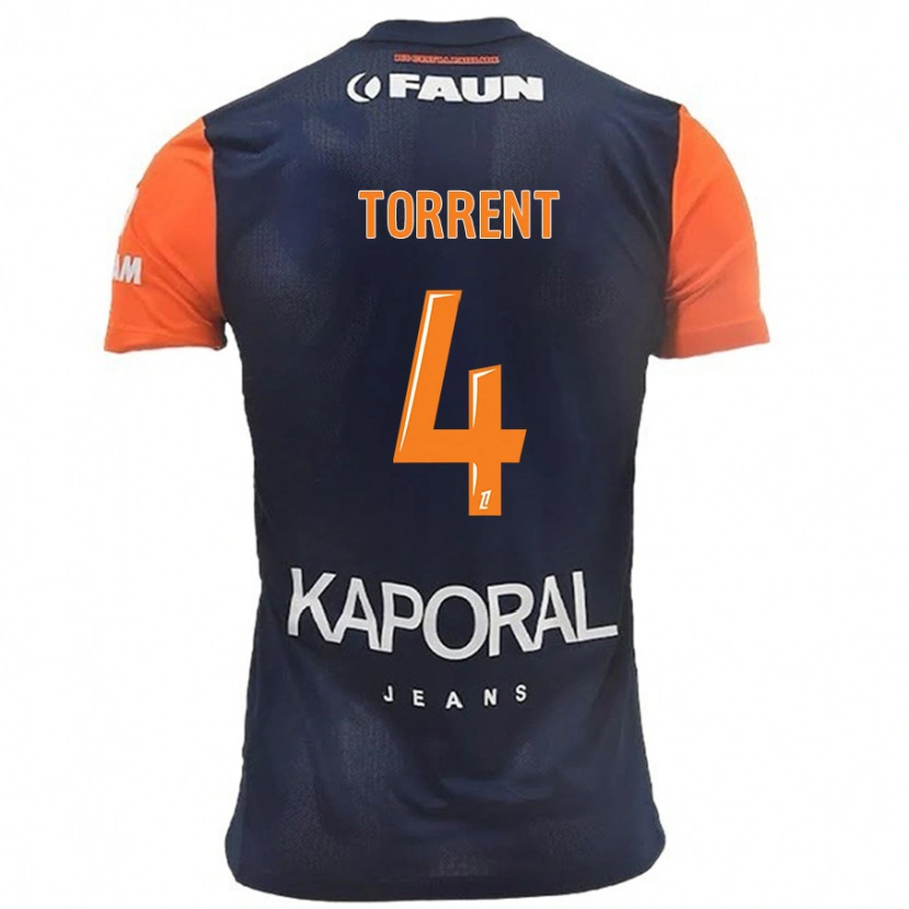Danxen Kvinder Marion Torrent #4 Marineblå Orange Hjemmebane Spillertrøjer 2024/25 Trøje T-Shirt
