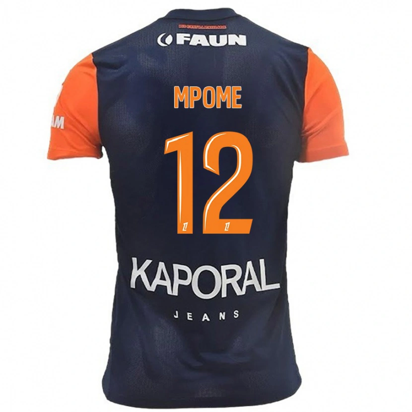 Danxen Kvinder Maelys Mpomé #12 Marineblå Orange Hjemmebane Spillertrøjer 2024/25 Trøje T-Shirt