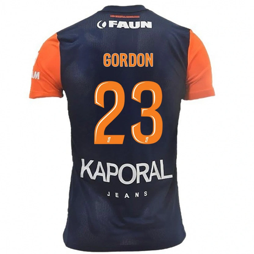 Danxen Kvinder Sh'nia Gordon #23 Marineblå Orange Hjemmebane Spillertrøjer 2024/25 Trøje T-Shirt