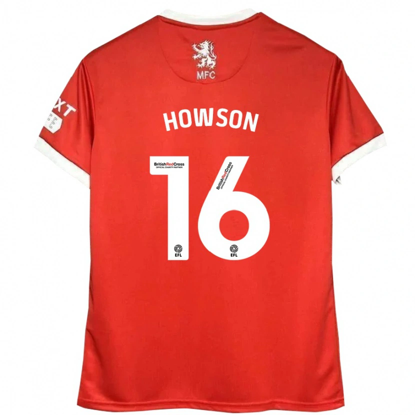 Danxen Kvinder Jonathan Howson #16 Rød Hvid Hjemmebane Spillertrøjer 2024/25 Trøje T-Shirt