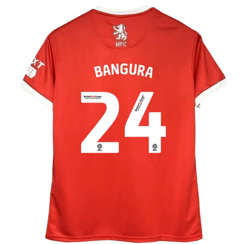 Danxen Kvinder Alex Bangura #24 Rød Hvid Hjemmebane Spillertrøjer 2024/25 Trøje T-Shirt