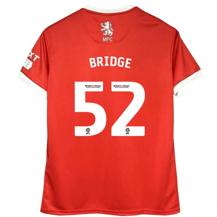 Danxen Kvinder Aj Bridge #52 Rød Hvid Hjemmebane Spillertrøjer 2024/25 Trøje T-Shirt