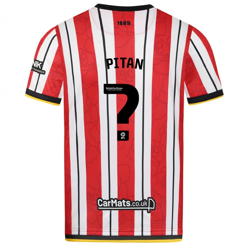 Danxen Kvinder Levis Pitan #0 Røde Hvide Striber Hjemmebane Spillertrøjer 2024/25 Trøje T-Shirt