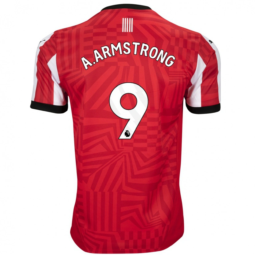 Danxen Kvinder Adam Armstrong #9 Rød Hvid Hjemmebane Spillertrøjer 2024/25 Trøje T-Shirt