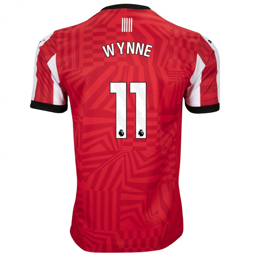 Danxen Kvinder Megan Wynne #11 Rød Hvid Hjemmebane Spillertrøjer 2024/25 Trøje T-Shirt