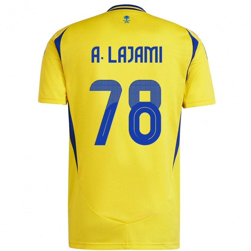 Danxen Kvinder Ali Lajami #78 Gul Blå Hjemmebane Spillertrøjer 2024/25 Trøje T-Shirt