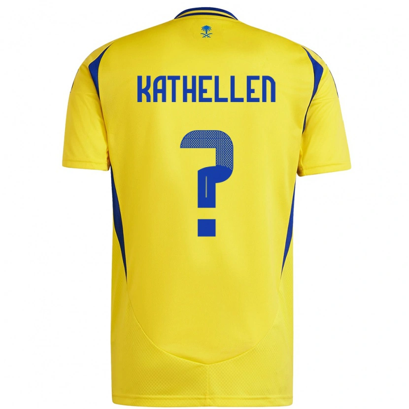Danxen Kvinder Kathellen #0 Gul Blå Hjemmebane Spillertrøjer 2024/25 Trøje T-Shirt