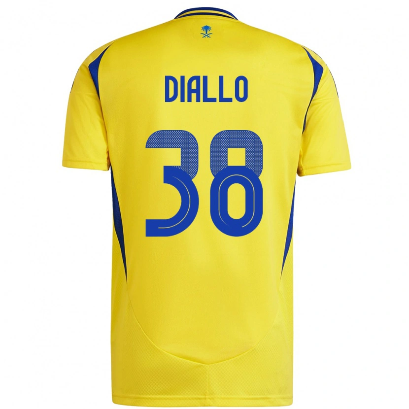 Danxen Kvinder Aminata Diallo #38 Gul Blå Hjemmebane Spillertrøjer 2024/25 Trøje T-Shirt