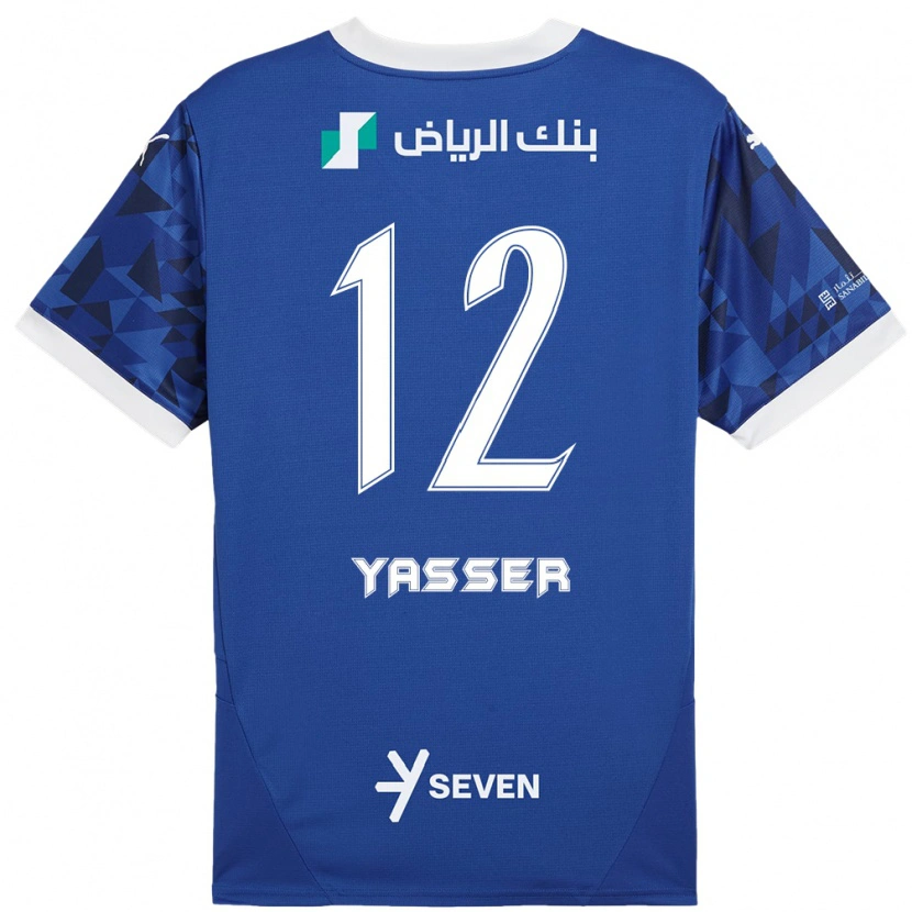 Danxen Kvinder Yasser Al-Shahrani #12 Mørkeblå Hvid Hjemmebane Spillertrøjer 2024/25 Trøje T-Shirt